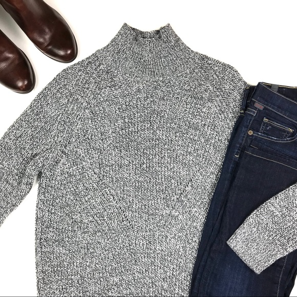 Topshop Sweaters - TopShop Mock Turtleneck Chunky Knit Sweater Size 6